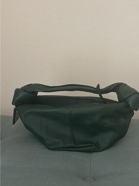 Bottega Veneta Dark Green Double Knot Hobo Shoulder Bag